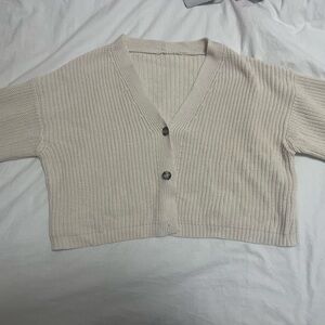LOS ANGELES APPAREL Fisherman Cropped Cardigan